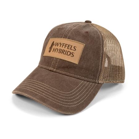 Washed Brown Unstructured Trucker Cap